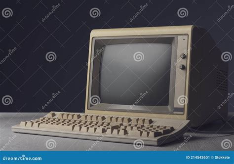 Vintage Personal Computer On A Desktop Stock Image Image Of