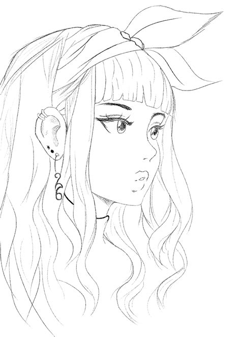 Artstation Anime Girl Sketch