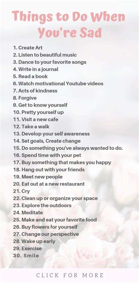 34 Things To Do When Youre Sad Self Care Tips