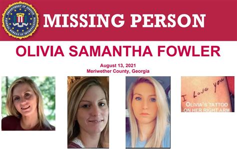 Ο χρήστης fbi most wanted στο twitter olivia samantha fowler was last seen on august 13 2021