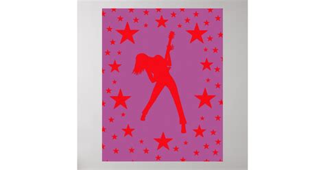 Pink Rock Star Poster Zazzle