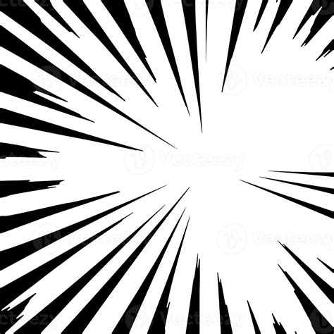 Black And White Sunburst Comic Background 14568219 Png