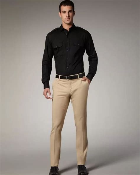 How To Wear Black Shoes With Khaki Pants Pro Ideas For Men Black Pants Men Khaki Pants
