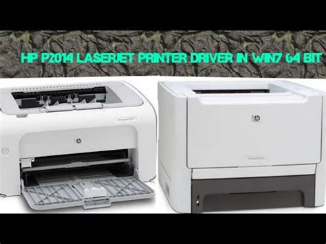 Either the drivers are inbuilt in the operating system or maybe this printer does not support these operating systems. Hp P2014 LaserJet Printer Driver in WIN7 64 BIT - YouTube
