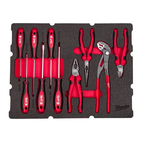 Milwaukee 10pc Packout Drawer Screwdriver And Plier Foam Insert Set