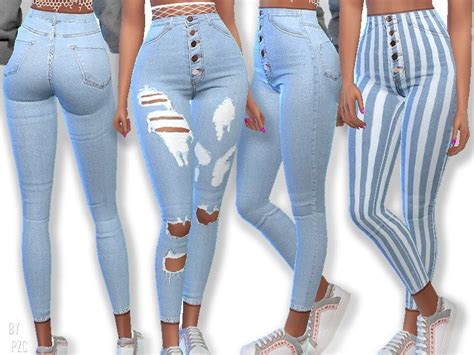 Summer Denim Jeans The Sims 4 Catalog Sims 4 Sims 4 Mods Clothes