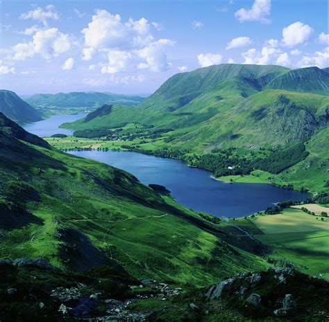 Buttermere And Crummock Water From Haystacks, Cumbria. Uk Photograph by ...