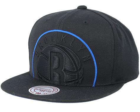 Brooklyn Nets Cropped Xl Black Snapback Mitchell And Ness Caps