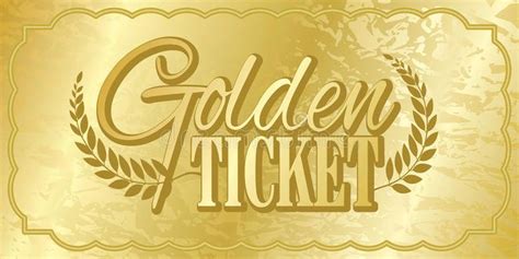 Golden Ticket Shiny Golden Ticket Design Template Sponsored Shiny