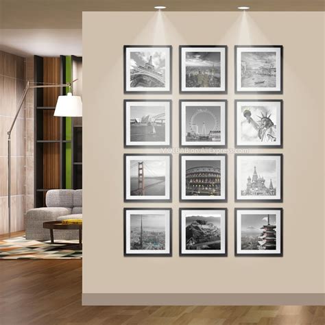 Built to last, better protect from scratch 3.fully assembled: MOLBAB Wood Square Photo Frame Wall 12PCS Set Modern ...