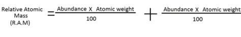 The relative atomic mass is usually abbreviated to a r. 1.12 calculate the relative atomic mass of an element from ...