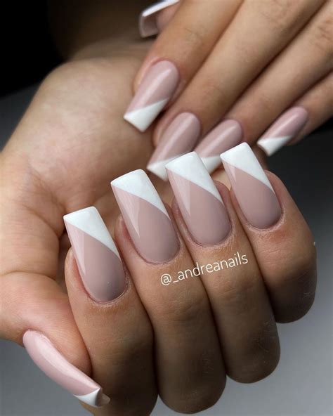 46 Cute Acrylic Nail Designs Youll Want To Try Today White Tip Acrylic