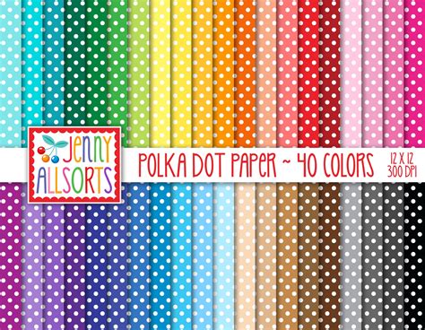 Paper Fading Polka Dot Digital Paper 2 Size Dots Png File Polka Dot Background Printing