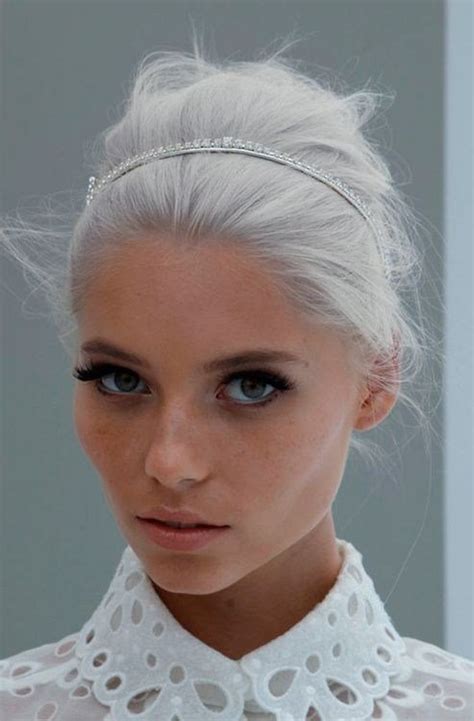 Long white hair peinados pin up grunge hair hair inspo character inspiration my hair girl hair hair color blonde color. 30 Trending Snow Hair Color for Winter - Fashionre