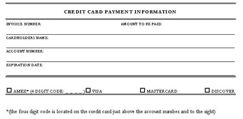 This template demonstrates form with credit card payment. 5 Credit Card Authorization Form Templates - Free Sample Templates
