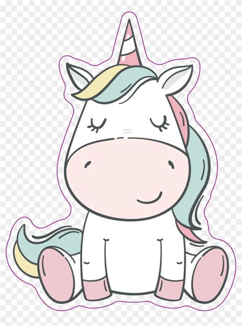 Clipart Pink Unicorn Kawaii Stickers Transparent Clipart Cute Baby