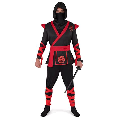 Men Ninja Deluxe Costume For Adult Halloween Dress Up Party Spooktacular Creations