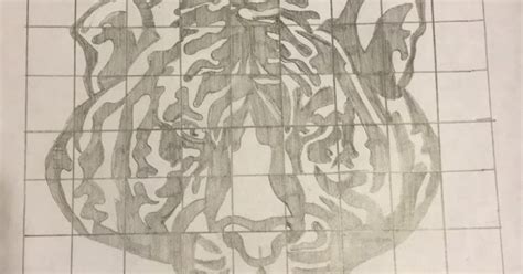 Art Blog Tiger Grid Drawing