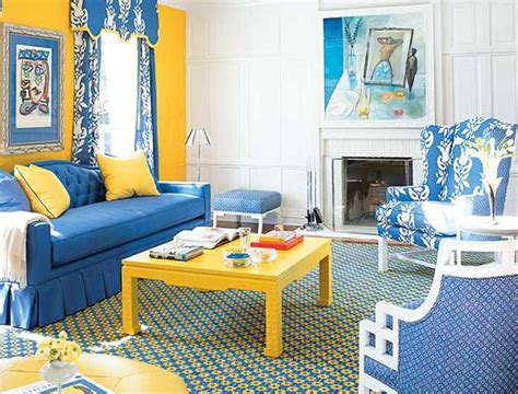 Trendy Color Combinations For Modern Interior Design In Blue And Yellow
