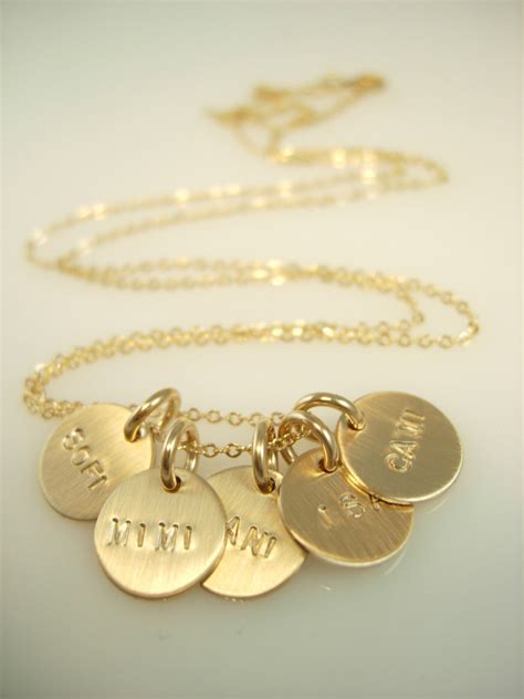 Engraved Necklace Personalized Mini Charms Name Charms