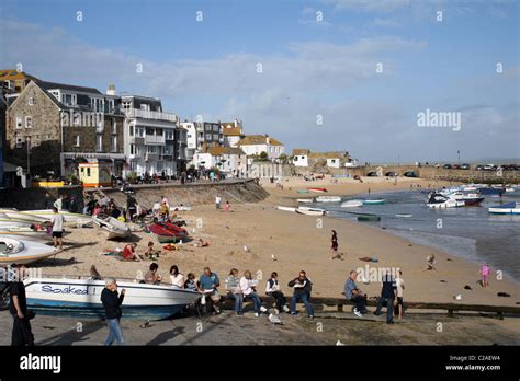 The Harbour At St Ives Cornwall England In Summer Stock Photo Alamy