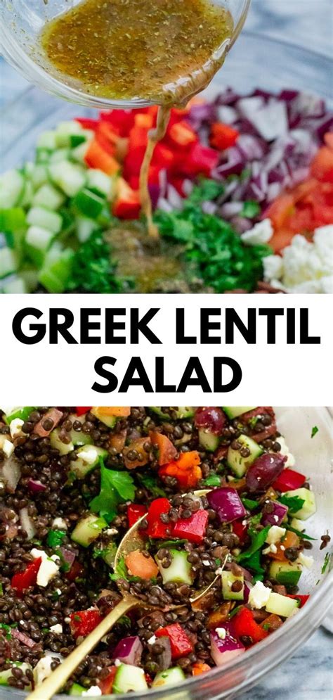 In a large stockpot on medium heat, saute the onions, leeks, and garlic with the olive oil, salt. Greek Lentil Salad | Nutrition to Fit | Recipe | Lentil salad, Healthy salad recipes, Healthy ...