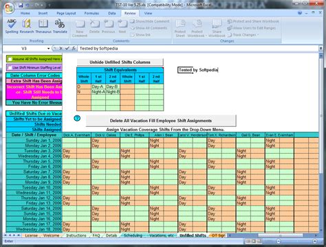 Download Schedule Rotating Shifts and Tasks 5.25