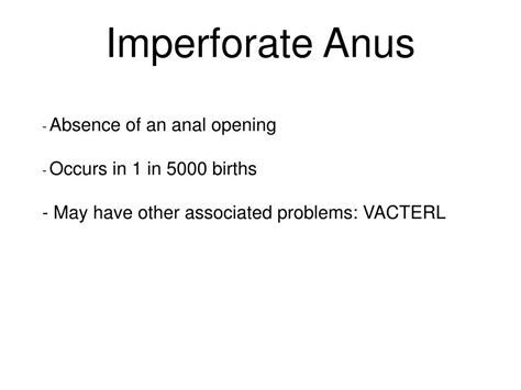 Ppt Imperforate Anus Powerpoint Presentation Free Download Id6919535