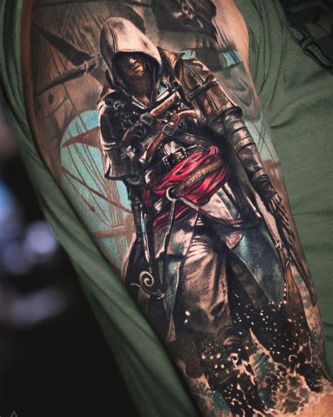 Assassins Creed Tattoo By Luka Lajoie Tattoosforguys Assassins Creed