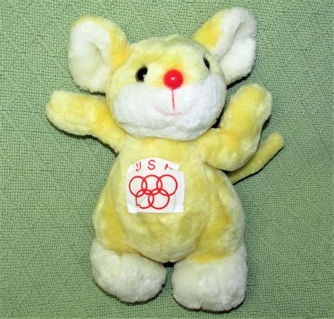Toys House Olympic Mouse Usa Plush Stuffed Animal Yellow Olympic Logo