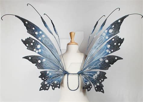 Selyse Fairy Wings In Blue And Black By Glittrrgrrl Fairy Wings Blue