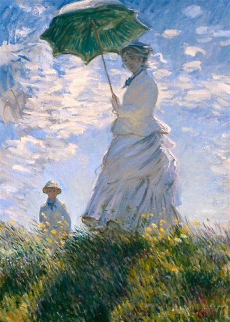 Atrapados Por La Imagen Claude Monet Mujer Con Sombrilla