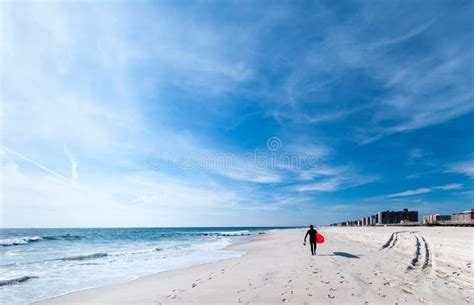 Long Island Beach In November Stock Image Image Of Drift Footptrint