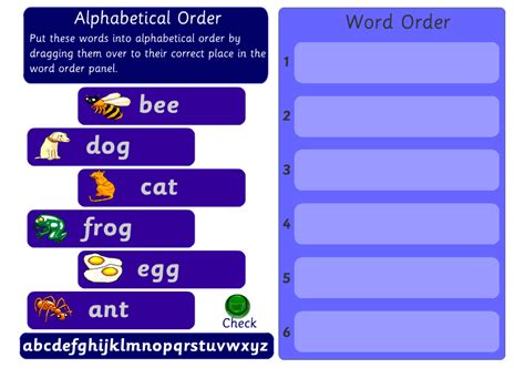 Alphabet And Alphabetical Order Games For Foundation Alphabetical