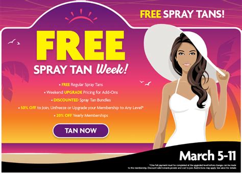 FREE Spray Tan At Sun Tan City Free Samples Freebies Freebies You Com