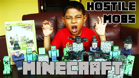 Minecraft Papercraft Hostile Mobs Toy Review Youtube