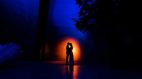 Silhouettes Couple Love Tenderness Romance 4k Hd Wallpaper