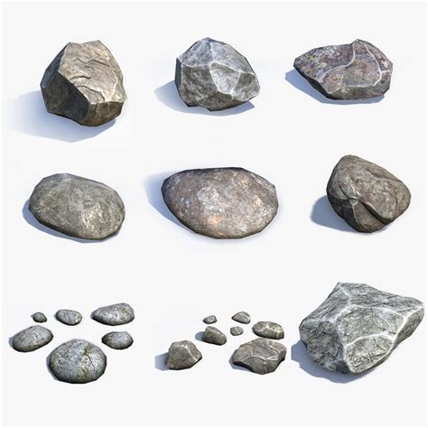 Sets Stones 3d Model