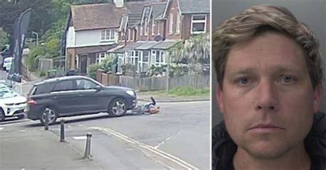 Shocking Moment Drunk Driver Knocks Elderly Cyclist Down Then Drives