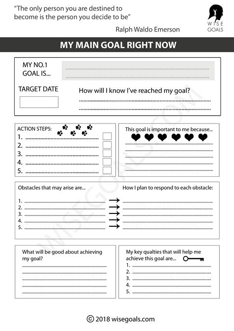 Free Printable Goal Setting Worksheets For Students Free Printable