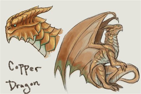 Copper Dragon Doodle Today Im Back From Dragon