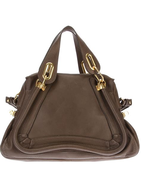 Chloé Paraty Shoulder Bag In Grey Brown Lyst