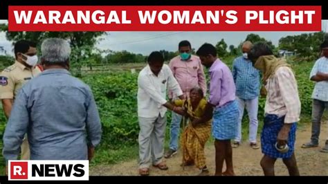 Telangana Woman Falls At Officials Feet As Her Land Gets Taken Away For Govt Project Republic