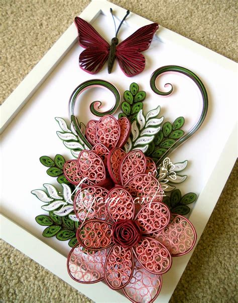 Ayani Art Quilling In Pink And Green