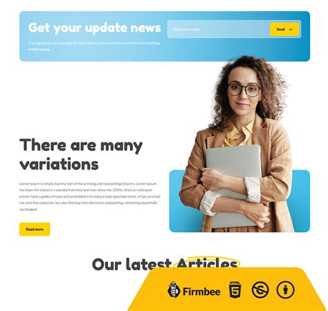 Blue Business Website Template Free Bootstrap Html Template Firmbee