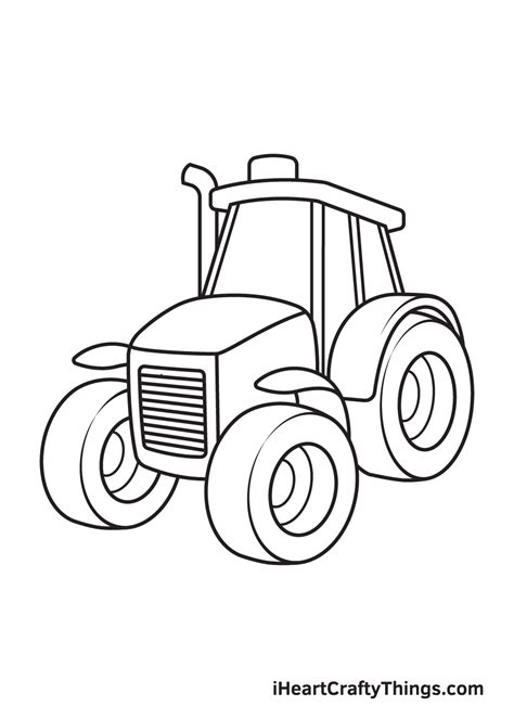 How To Draw A Easy Tractor Step By Step Jackson Therstand