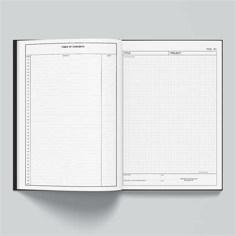 Laboratory Notebook A4 200 Grid Pages Black Lettertec Logbooks