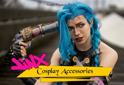 jinx lol cosplay accessories hair clips zapper stand etsy