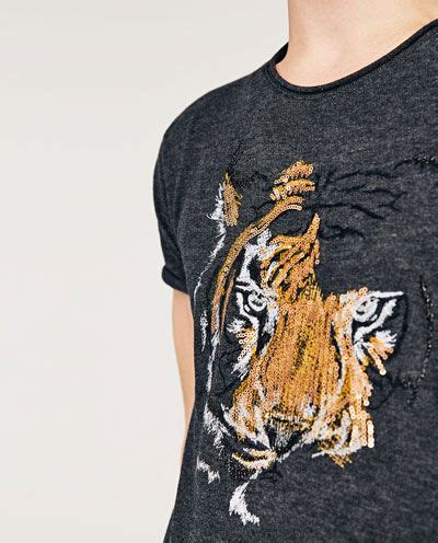 Image 5 Of SEQUINNED TIGER T SHIRT From Zara Tiger T Shirt Tiger