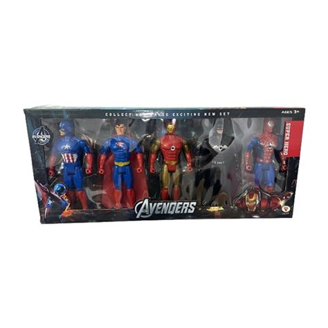 Set 5 Figurine Virtual Trend Articulate Tip Super Eroi Avengers 20cm EMAG Ro